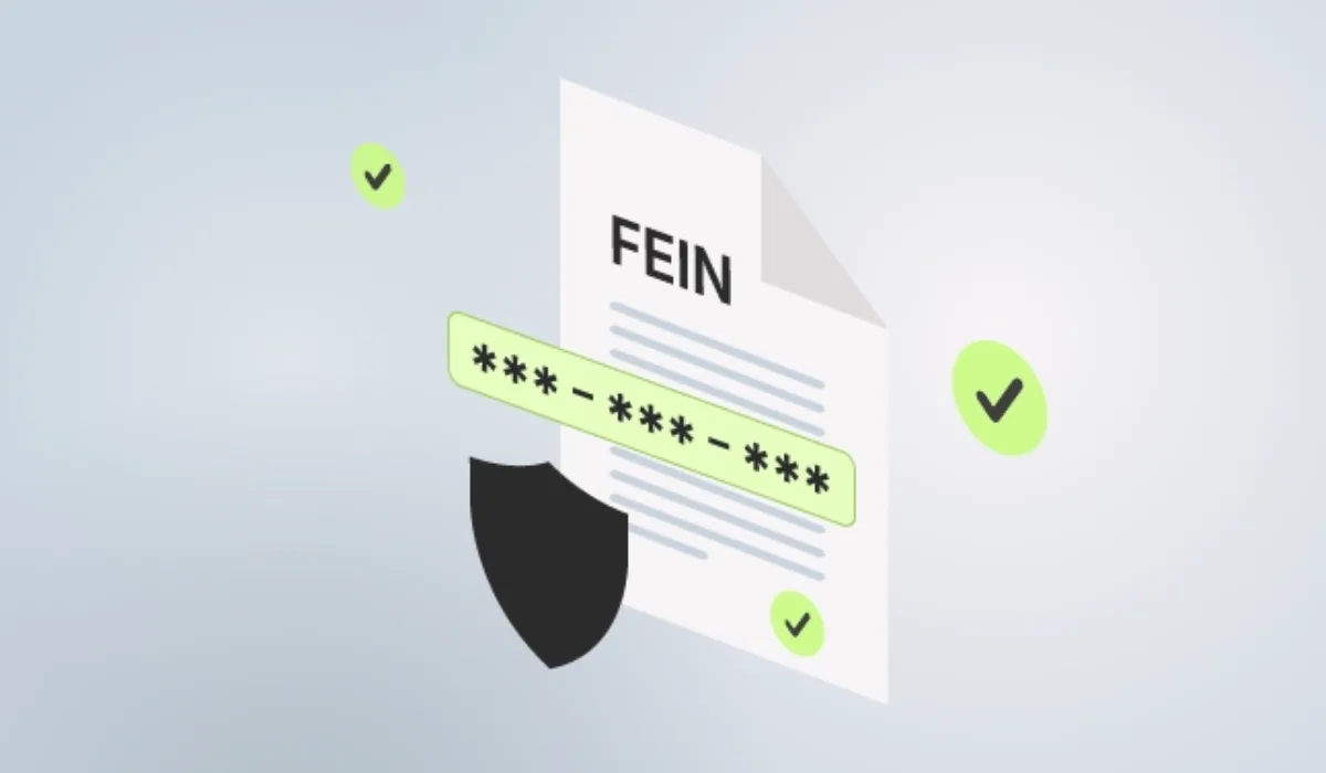 FEIN document with masked federal ID number