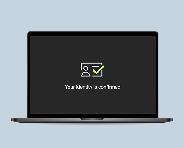 Assisted identity verification process screen