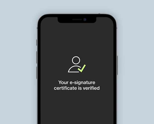 E-signature process complete screen