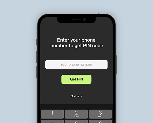 SMS Signature process enter pin code