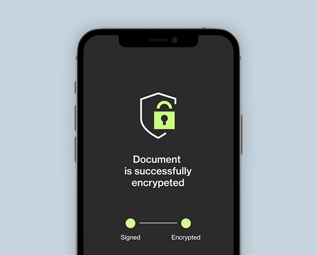 SMS Signature process document is encrypted