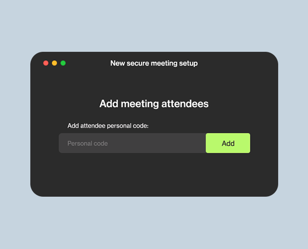 Add meeting attendees screen