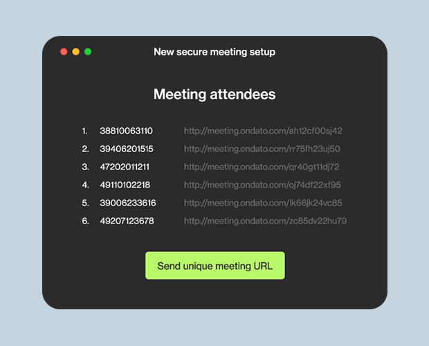 Secure meeting attendees