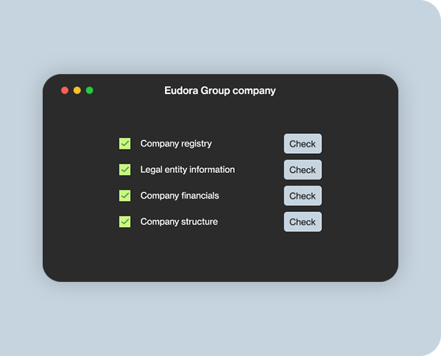 Automated Business Onboarding dashboard