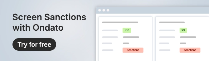 Sanctions screening free trial