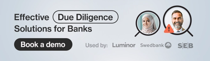 Due diligence solutions for banks