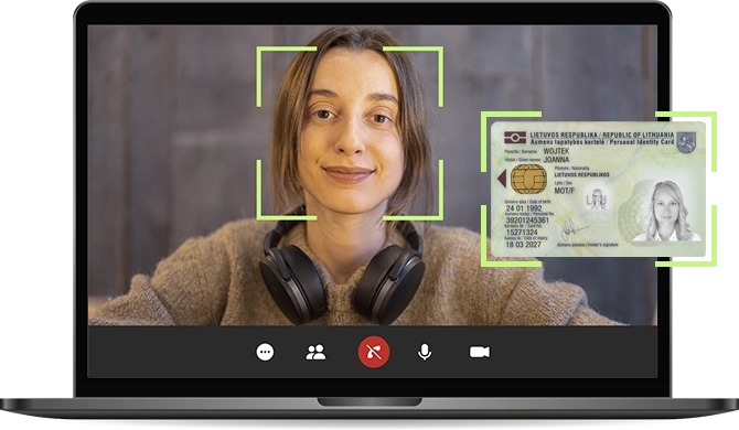 Face and document comparison during video call