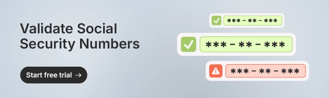 Try Social Security Number validation for free