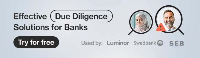 Due diligence solutions for banks