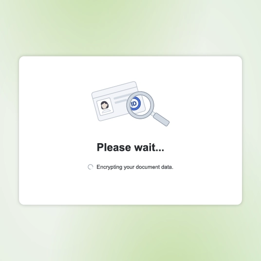 Encrypted identity verification process